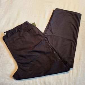 Traditions Women's size 18 sequin designed outer leg pants NWT